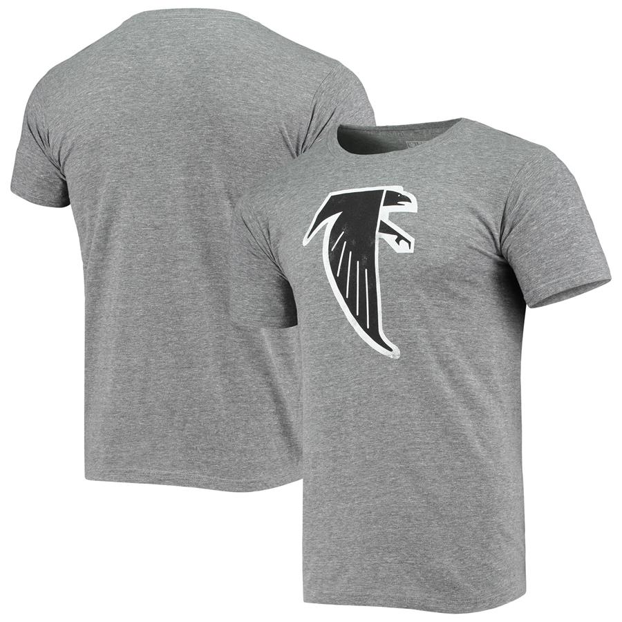 Atlanta Falcons NFL Pro Line by Fanatics Branded Throwback Logo Tri-Blend T-Shirt - Heathered Gray