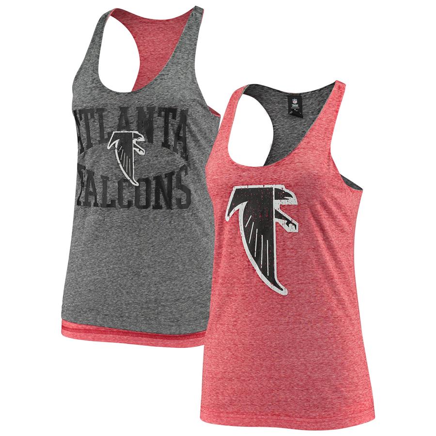 Atlanta Falcons Concepts Sport Women's Squad Reversible Scoop Neck Tank Top - Heathered Red