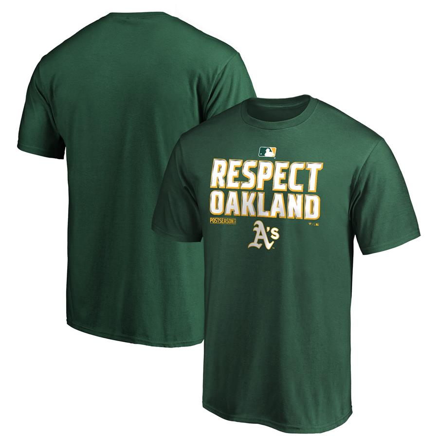 Oakland Athletics Fanatics Branded 2020 Postseason Locker Room T-Shirt - Green