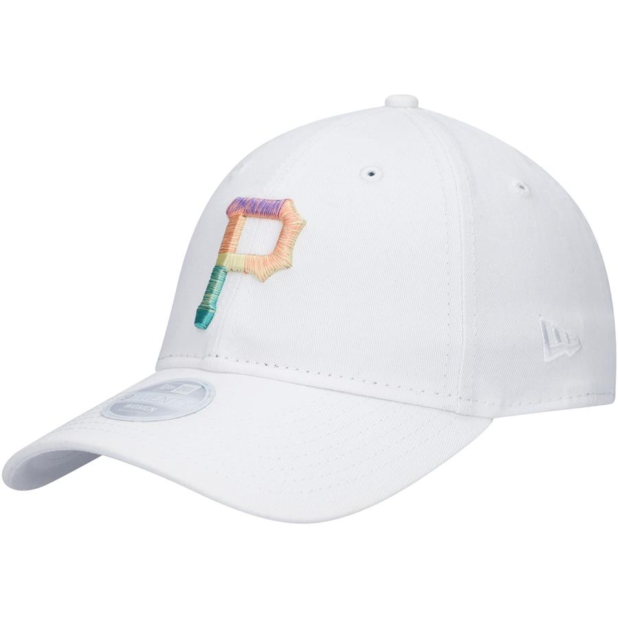 Pittsburgh Pirates New Era Women's Bright Fade 9TWENTY Adjustable Hat - White
