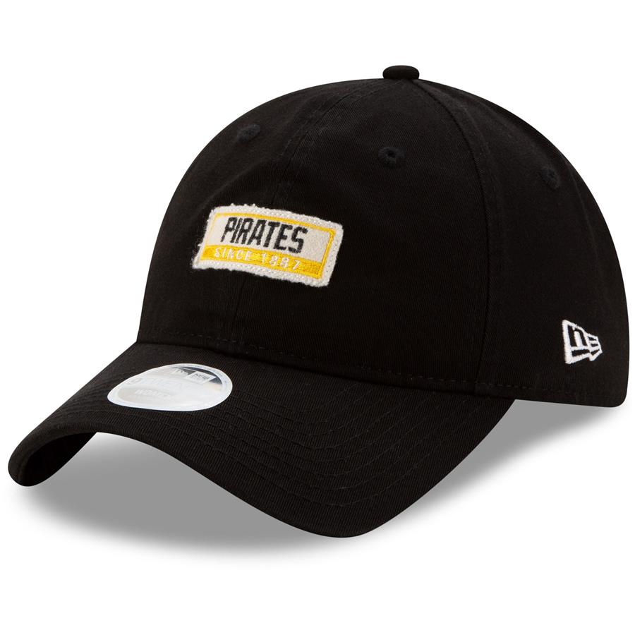 Pittsburgh Pirates New Era Women's Patch 9TWENTY Adjustable Hat - Black