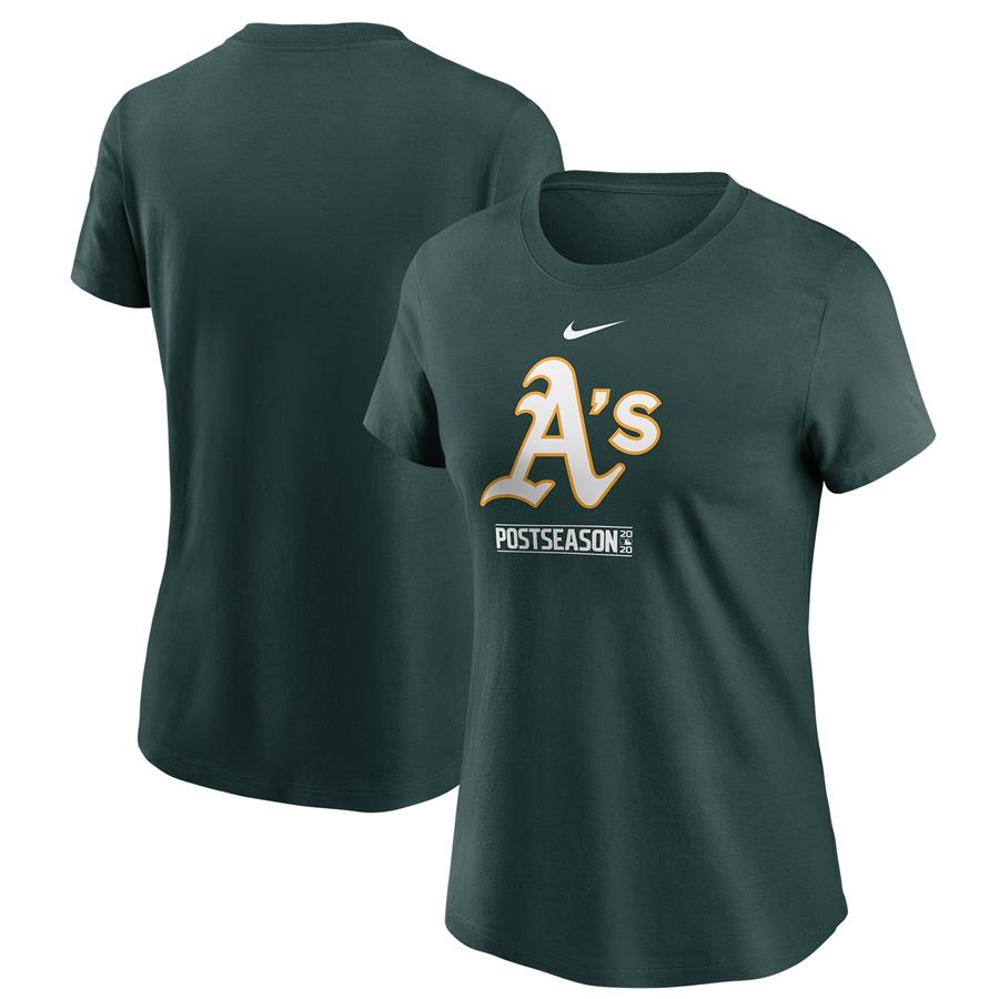 Oakland Athletics Nike Women's 2020 Postseason Authentic Collection T-Shirt - Green