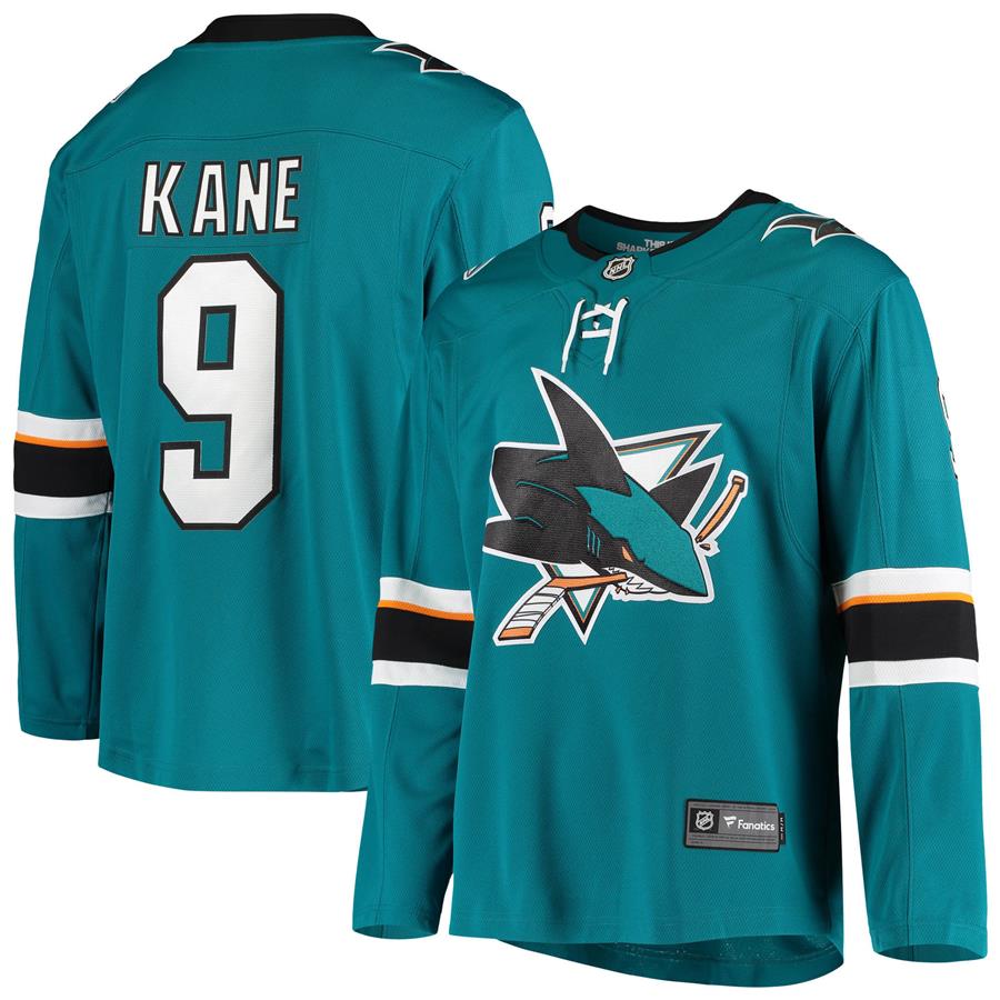 Evander Kane San Jose Sharks Fanatics Branded Breakaway Home Player Jersey - Teal