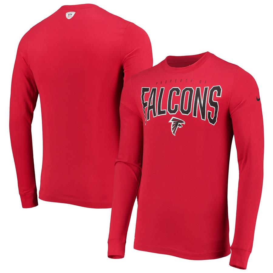 Atlanta Falcons Nike Property Of Performance Long Sleeve T-Shirt - Red