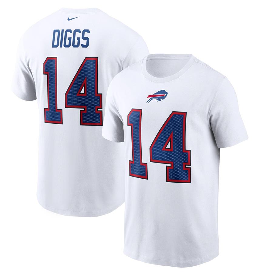 Stefon Diggs Buffalo Bills Nike Player Name & Number T-Shirt - White