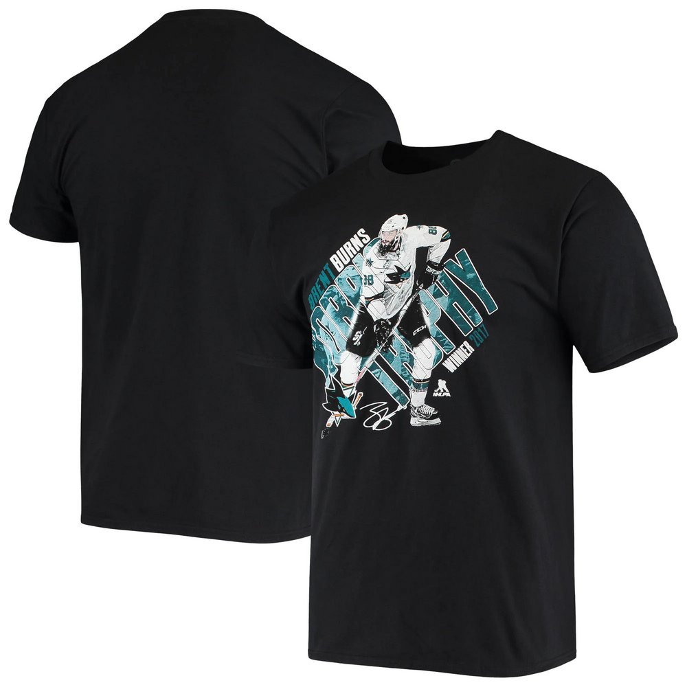 Brent Burns San Jose Sharks Fanatics Branded Logo Name & Number T-Shirt - Black