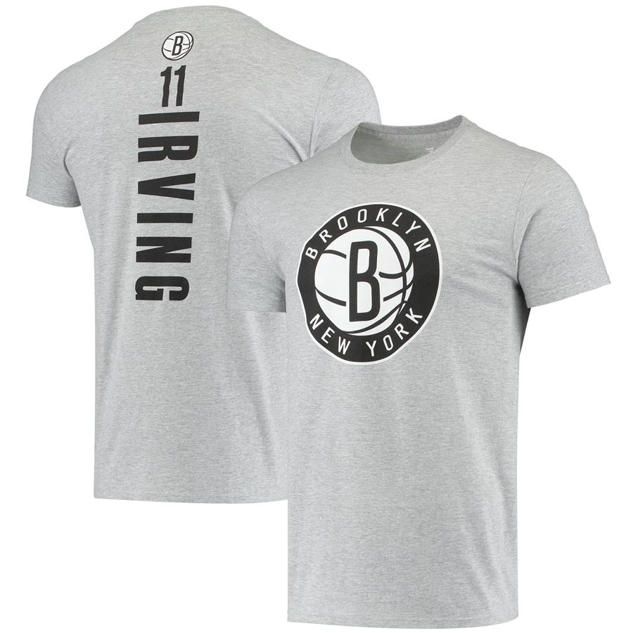 Kyrie Irving Brooklyn Nets Fanatics Branded Playmaker Name & Number T-Shirt - Heathered Gray