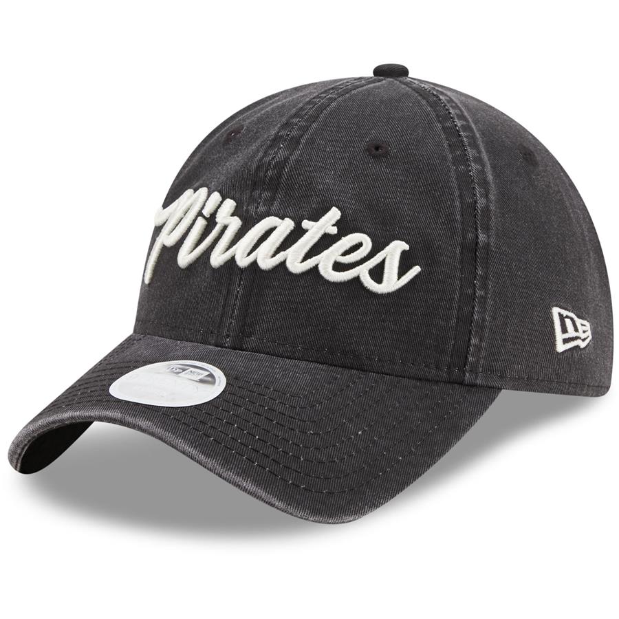 Pittsburgh Pirates New Era Women's Script 9TWENTY Adjustable Hat - Black
