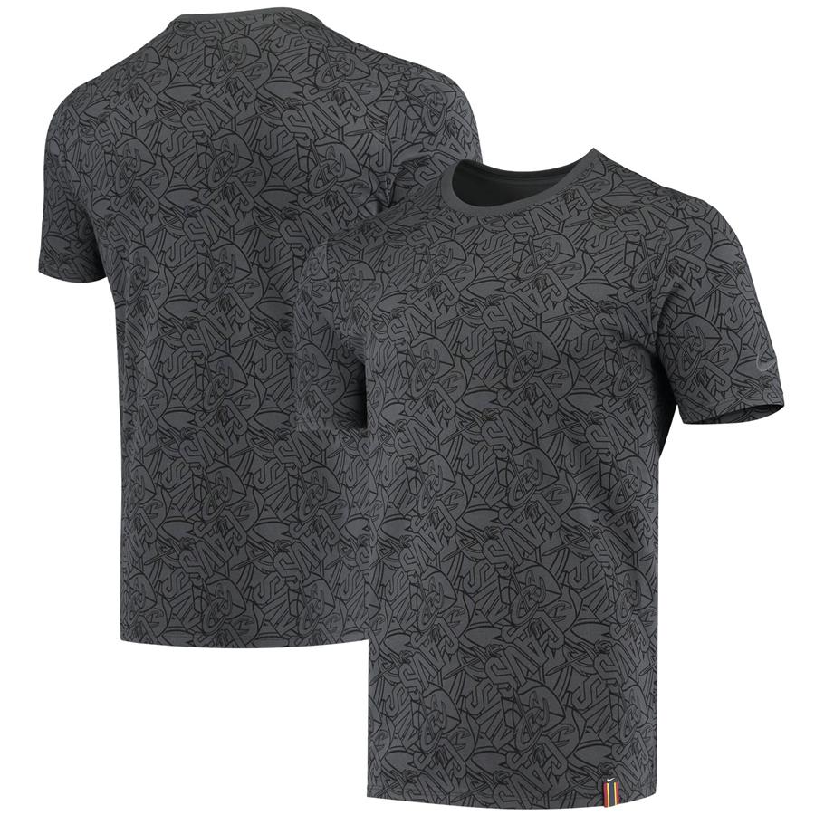 Cleveland Cavaliers Nike Elevated Allover Print T-Shirt - Gray
