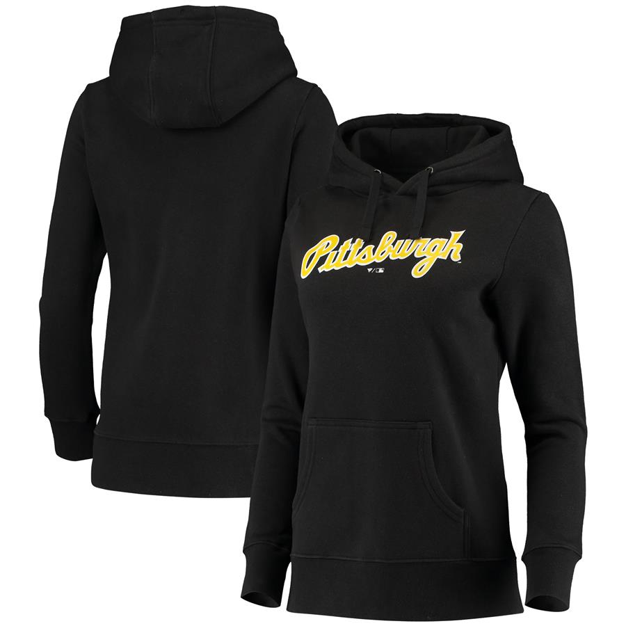 Pittsburgh Pirates Fanatics Branded Women's Script Pullover Hoodie - Black