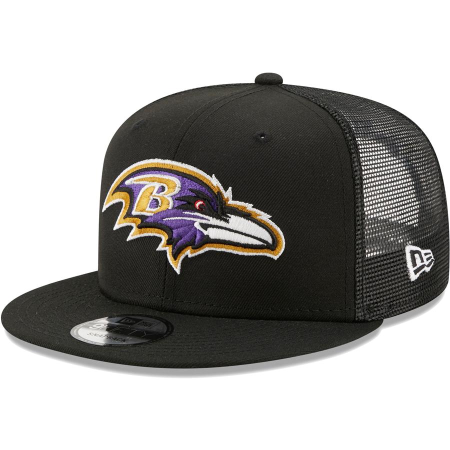 Baltimore Ravens New Era Classic Trucker 9FIFTY Snapback Hat - Black