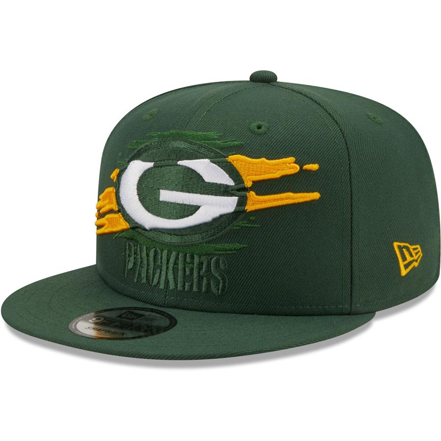 Green Bay Packers New Era Logo Tear 9FIFTY Snapback Hat - Green