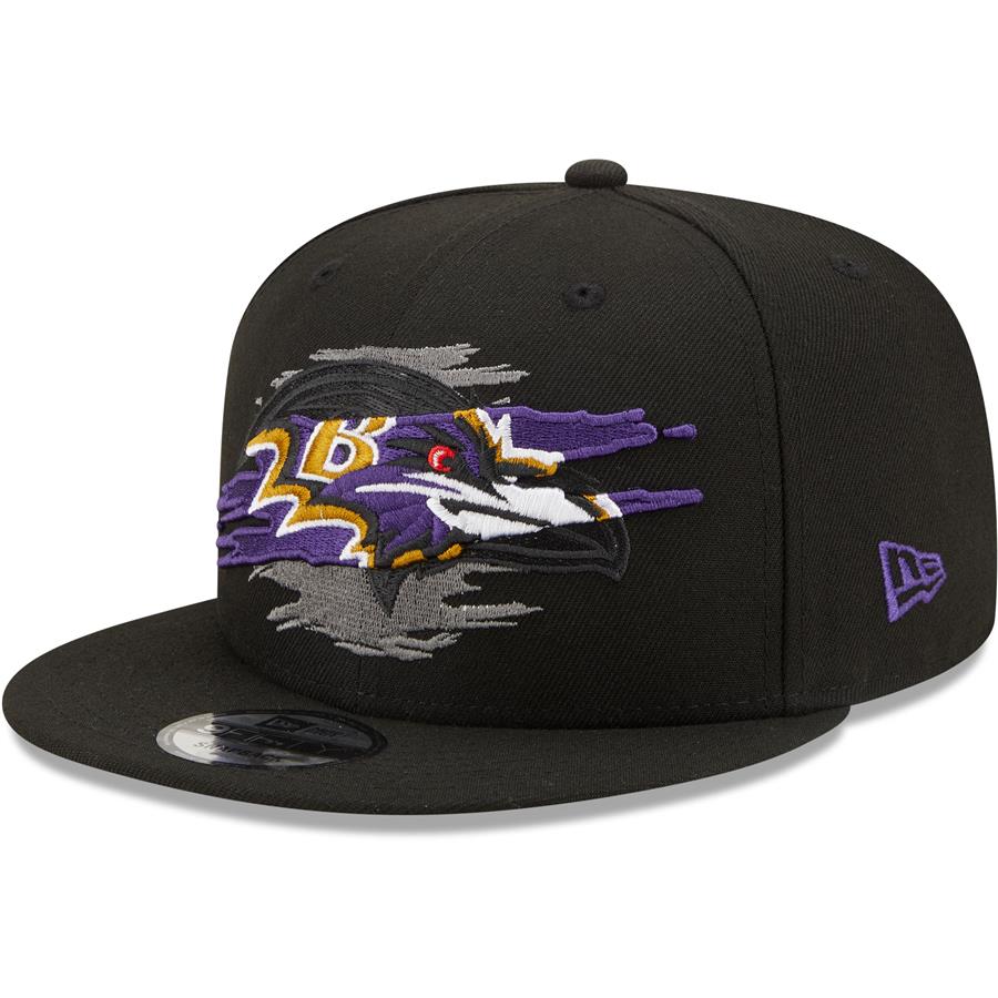 Baltimore Ravens New Era Logo Tear 9FIFTY Snapback Hat - Black