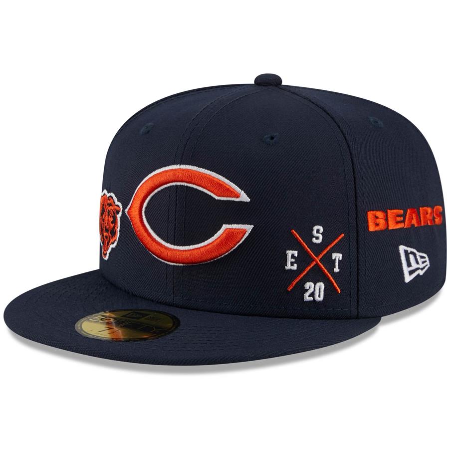 Chicago Bears New Era Multi 59FIFTY Fitted Hat - Navy