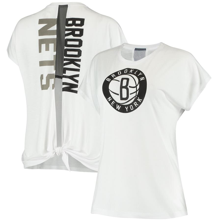Brooklyn Nets New Era Women's Split Back T-Shirt - White