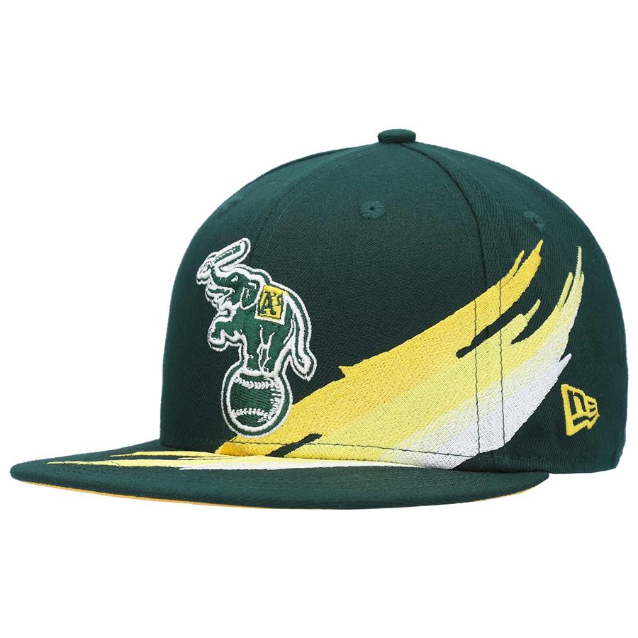 Oakland Athletics New Era Cooperstown Collection Brush 59FIFTY Fitted Hat - Green