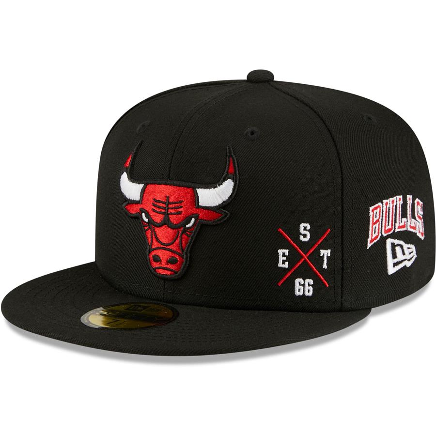Chicago Bulls New Era Multi 59FIFTY Fitted Hat - Black