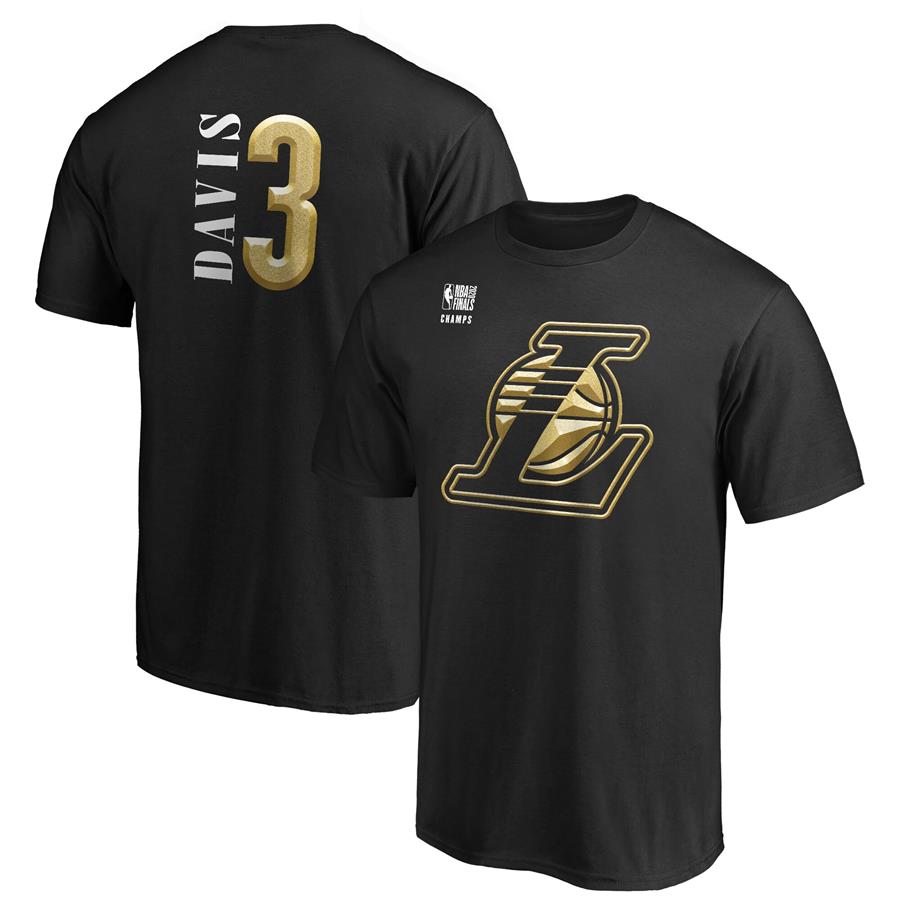 Anthony Davis Los Angeles Lakers Fanatics Branded 2020 NBA Finals Champions Court Vision Name & Number T-Shirt - Black