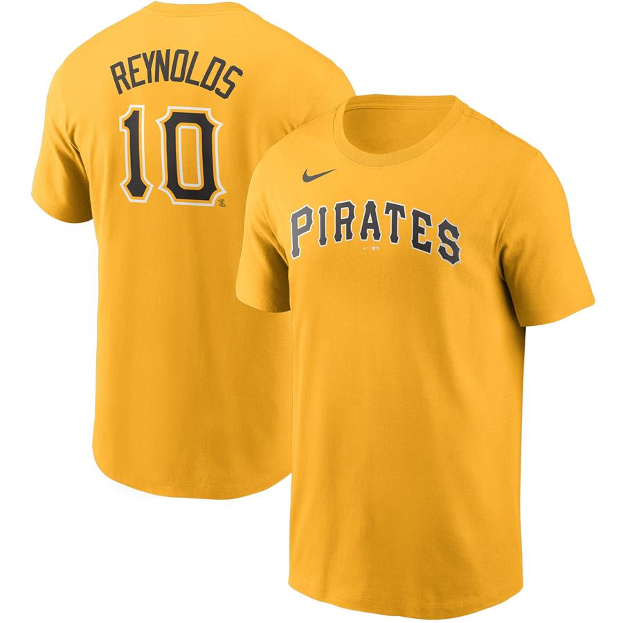 Bryan Reynolds Pittsburgh Pirates Nike Name & Number T-Shirt - Gold