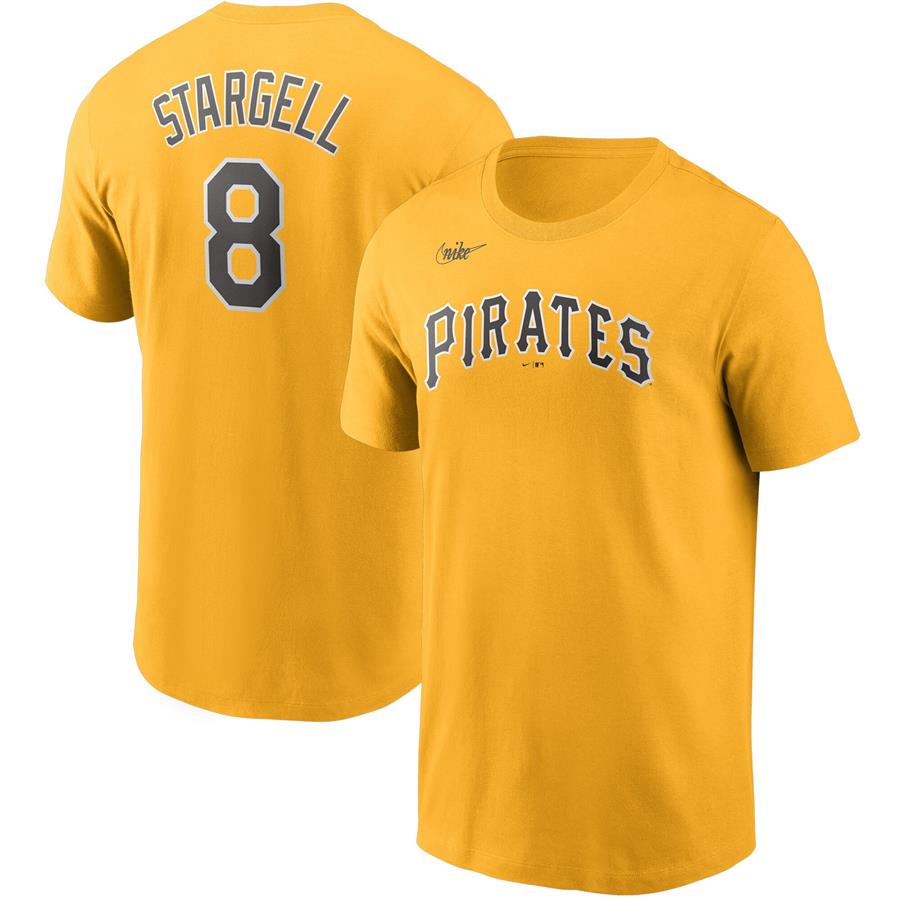 Willie Stargell Pittsburgh Pirates Nike Name & Number T-Shirt - Gold