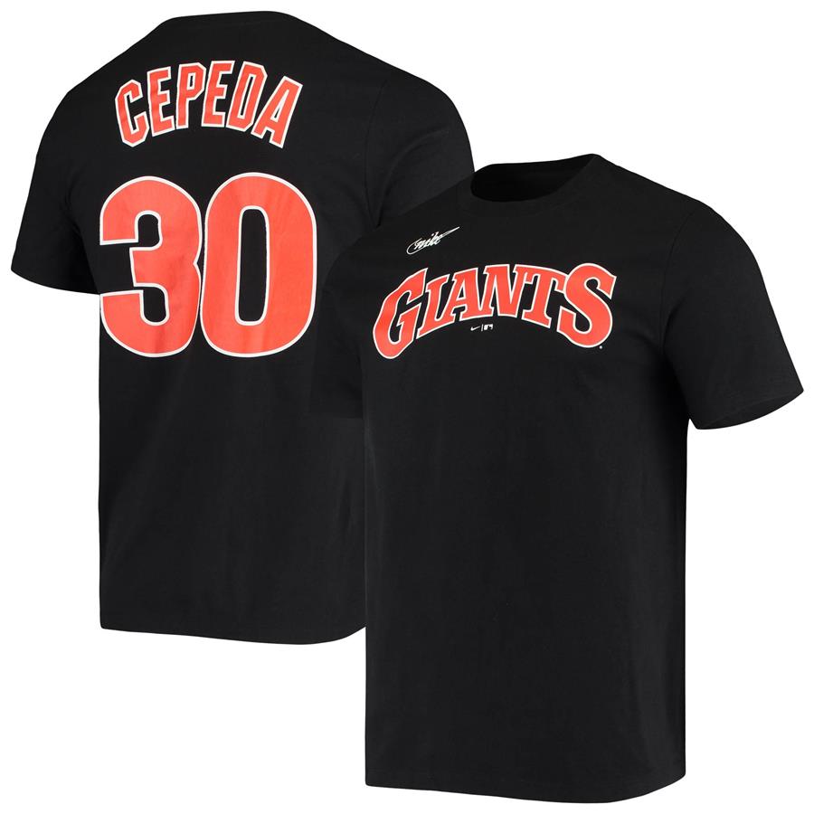 Orlando Cepeda San Francisco Giants Nike Name & Number T-Shirt - Black