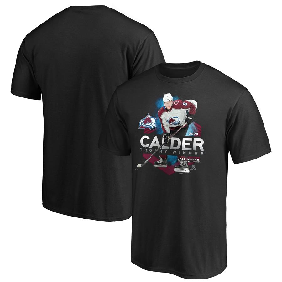 Cale Makar Colorado Avalanche Fanatics Branded 2020 Calder Trophy Winner T-Shirt - Black