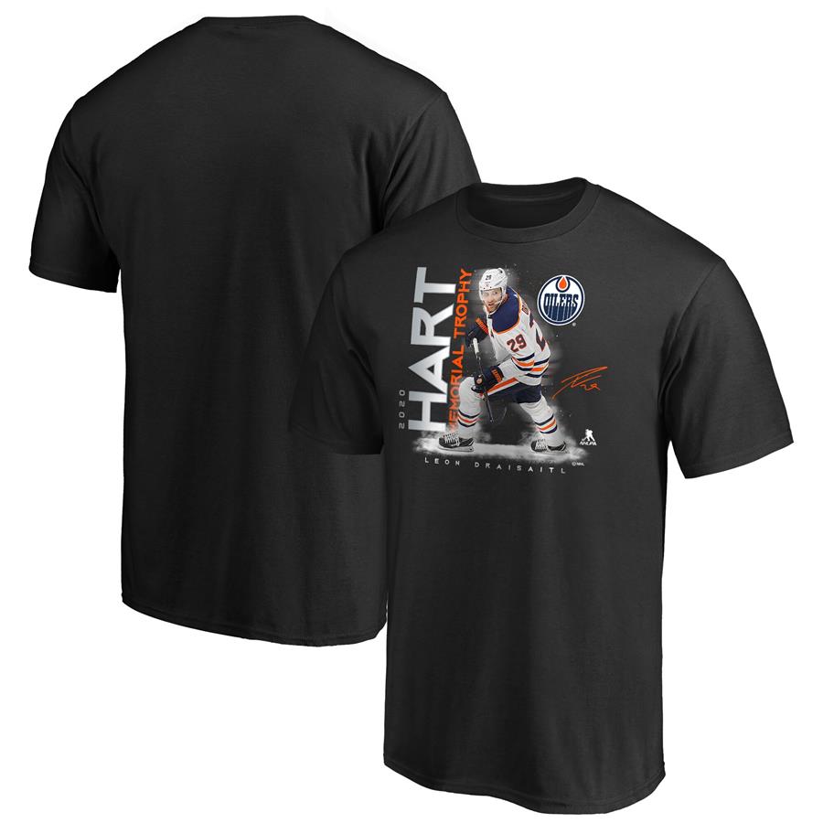 Leon Draisaitl Edmonton Oilers Fanatics Branded 2020 Hart Trophy Winner T-Shirt - Black