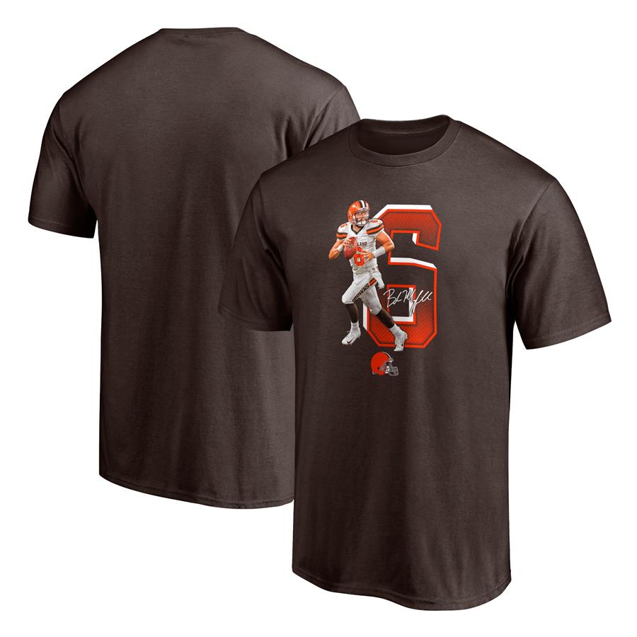 Baker Mayfield Cleveland Browns Fanatics Branded Powerhouse Player Graphic T-Shirt - Brown