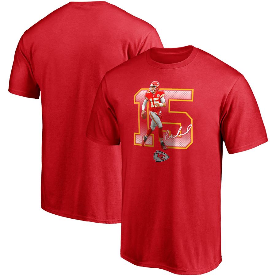 Patrick Mahomes Kansas City Chiefs Fanatics Branded Powerhouse Player Graphic T-Shirt - Red