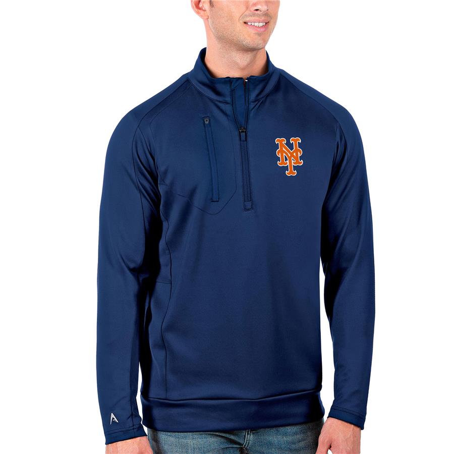 New York Mets Antigua Generation Quarter-Zip Pullover Jacket - Royal