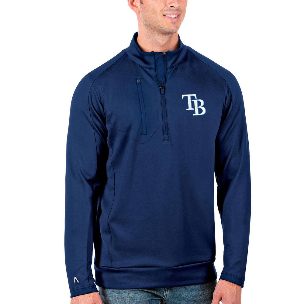 Tampa Bay Rays Antigua Generation Quarter-Zip Pullover Jacket - Royal