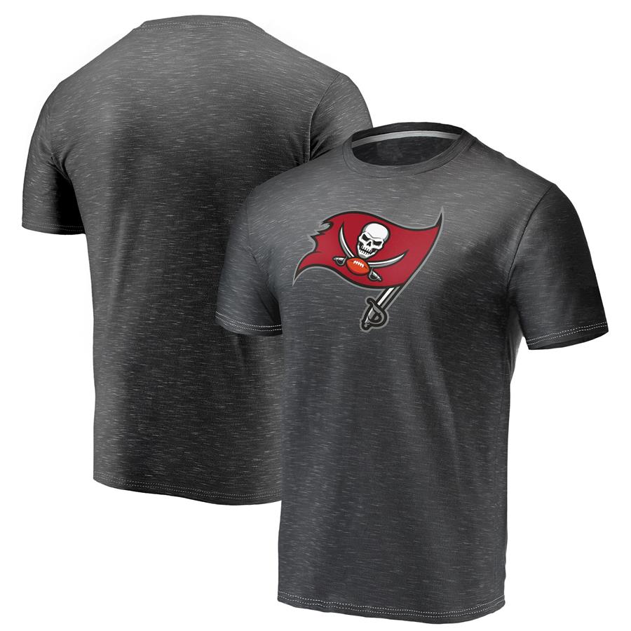 Tampa Bay Buccaneers Fanatics Branded Primary Logo Space Dye T-Shirt - Heathered Charcoal