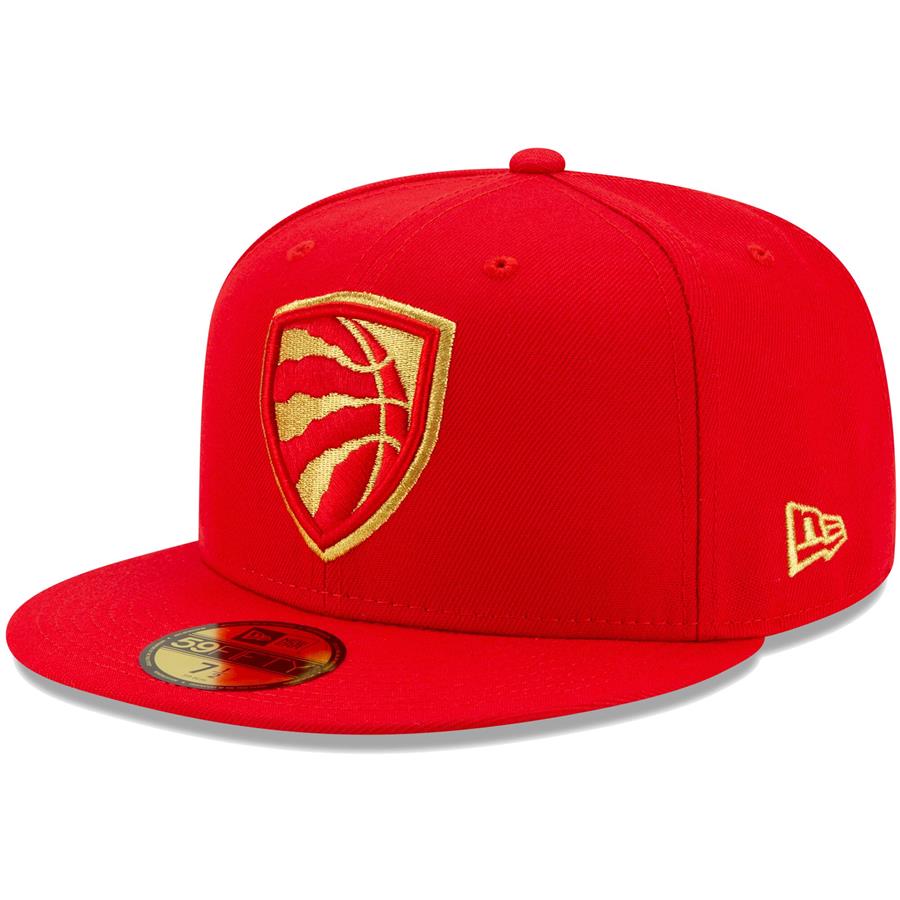 Toronto Raptors New Era Shield 59FIFTY Fitted Hat - Red