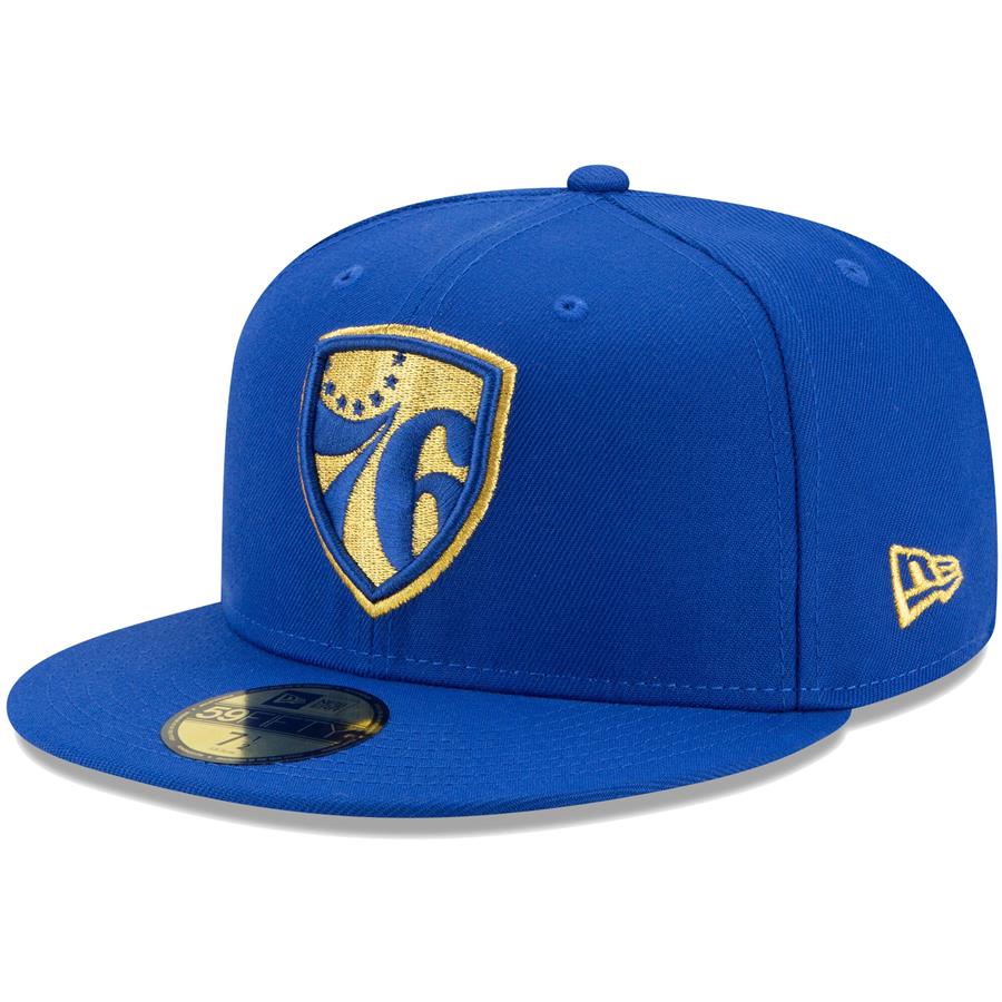 Philadelphia 76ers New Era Shield 59FIFTY Fitted Hat - Royal