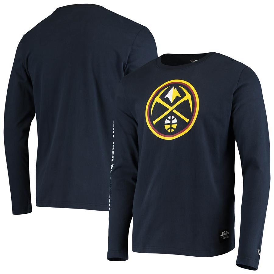 Denver Nuggets New Era Team Logo Long Sleeve T-Shirt - Navy