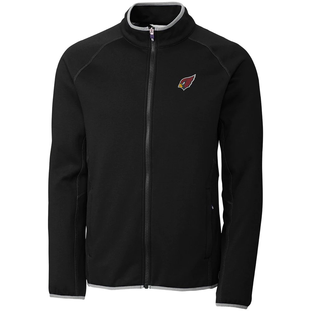 Arizona Cardinals Cutter & Buck Discovery Windblock Full-Zip Jacket - Black