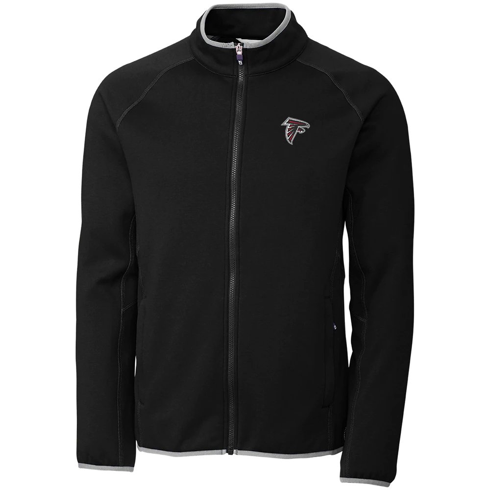 Atlanta Falcons Cutter & Buck Discovery Windblock Full-Zip Jacket - Black