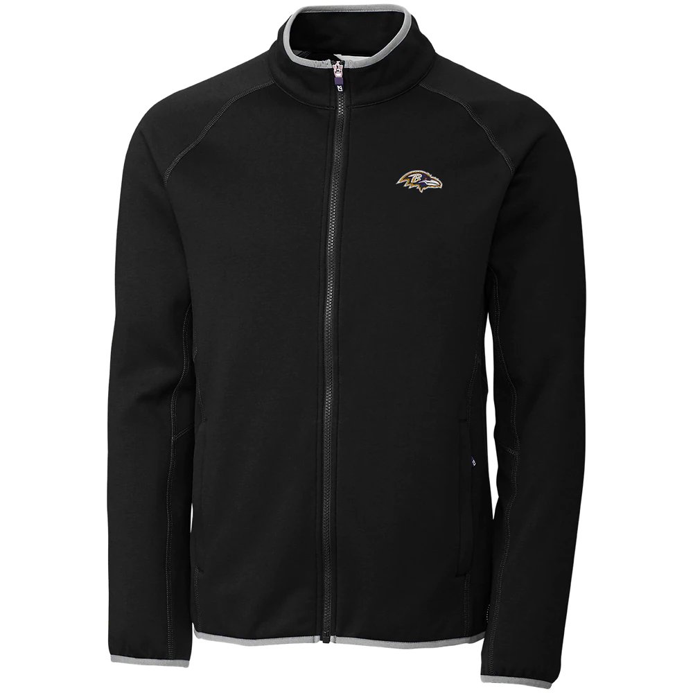 Baltimore Ravens Cutter & Buck Discovery Windblock Full-Zip Jacket - Black