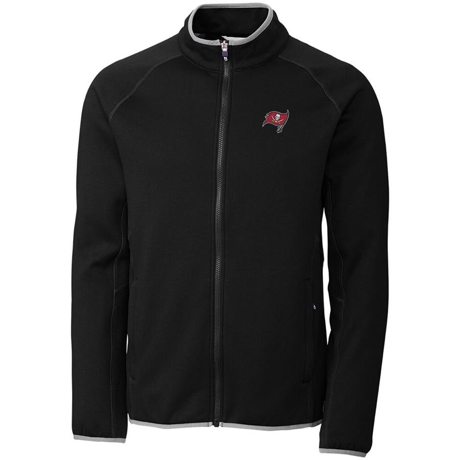 Tampa Bay Buccaneers Cutter & Buck Discovery Windblock Full-Zip Jacket - Black