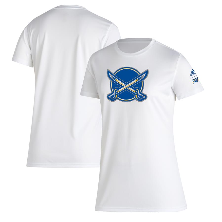Buffalo Sabres adidas Women's Reverse Retro Creator T-Shirt - White