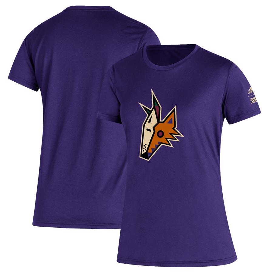 Arizona Coyotes adidas Women's Reverse Retro Creator T-Shirt - Purple
