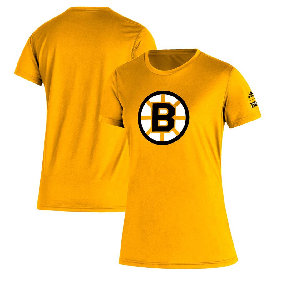 Boston Bruins adidas Women's Reverse Retro Creator T-Shirt - Gold
