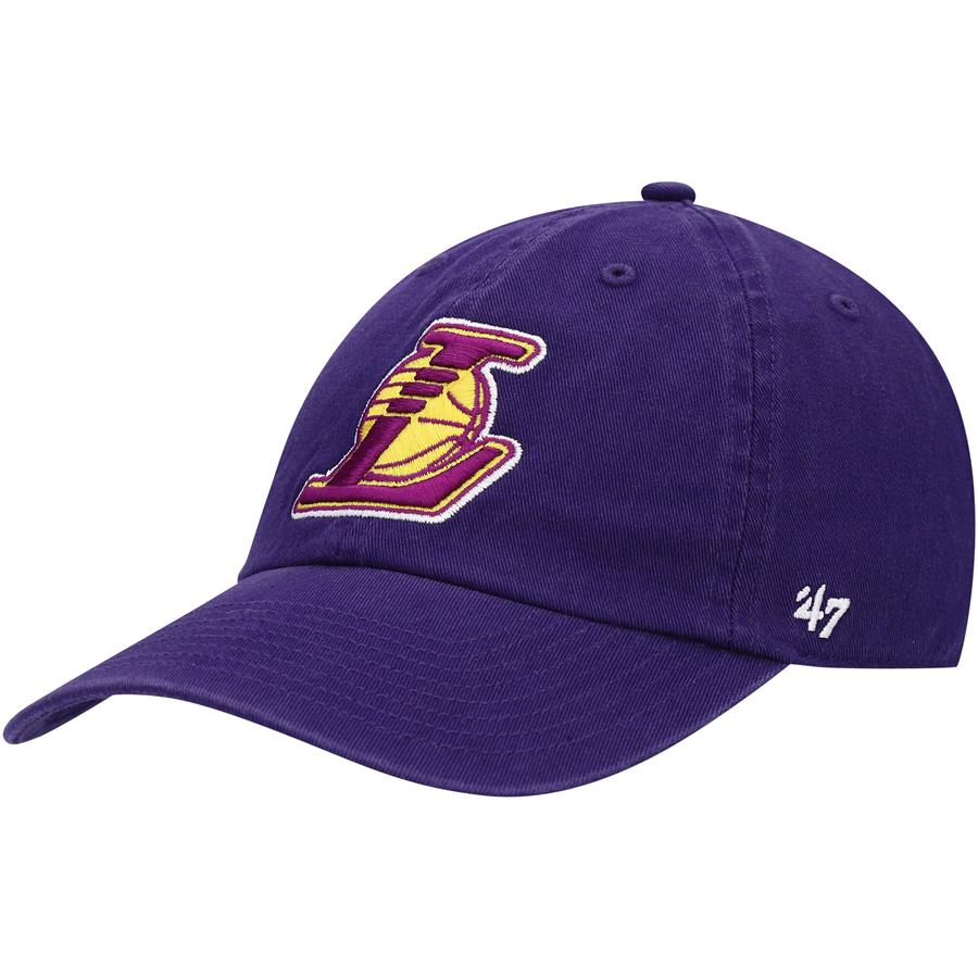 Los Angeles Lakers '47 Logo Clean Up Adjustable Hat - Purple