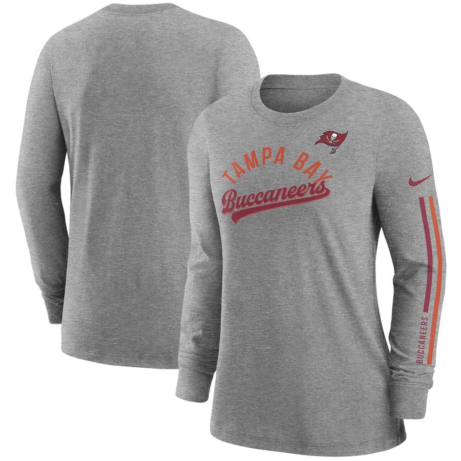 Tampa Bay Buccaneers Nike Women's Team Name Long Sleeve T-Shirt - Pewter