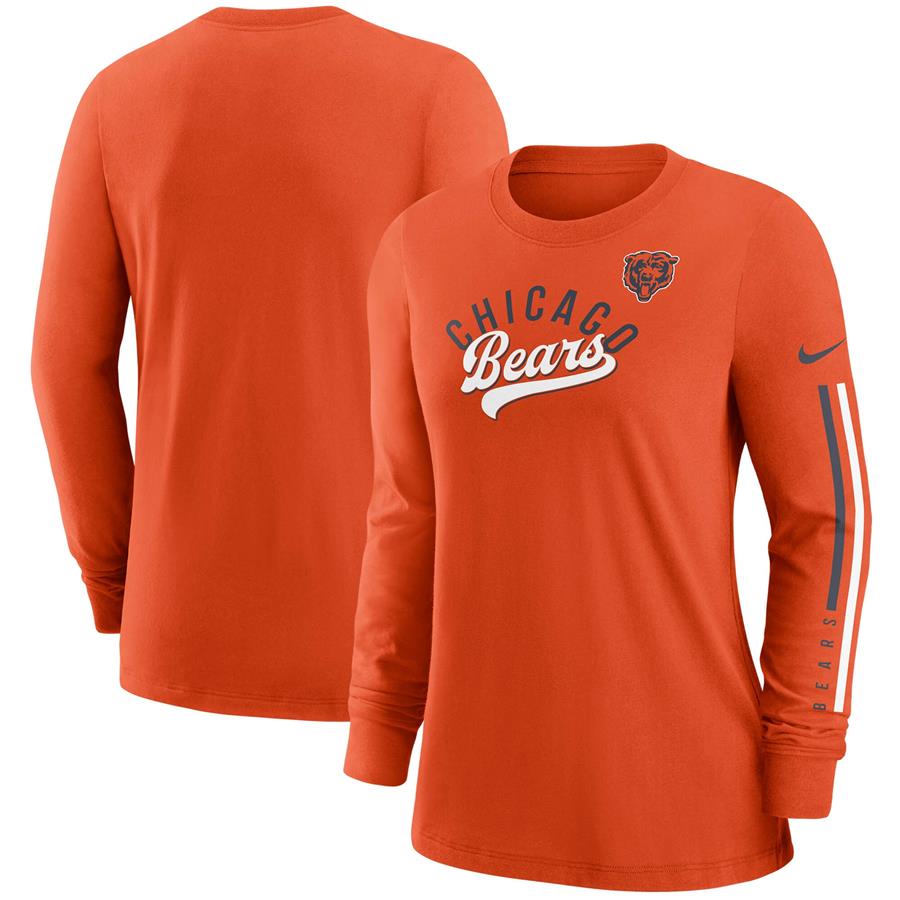 Chicago Bears Nike Women's Team Name Long Sleeve T-Shirt - Orange