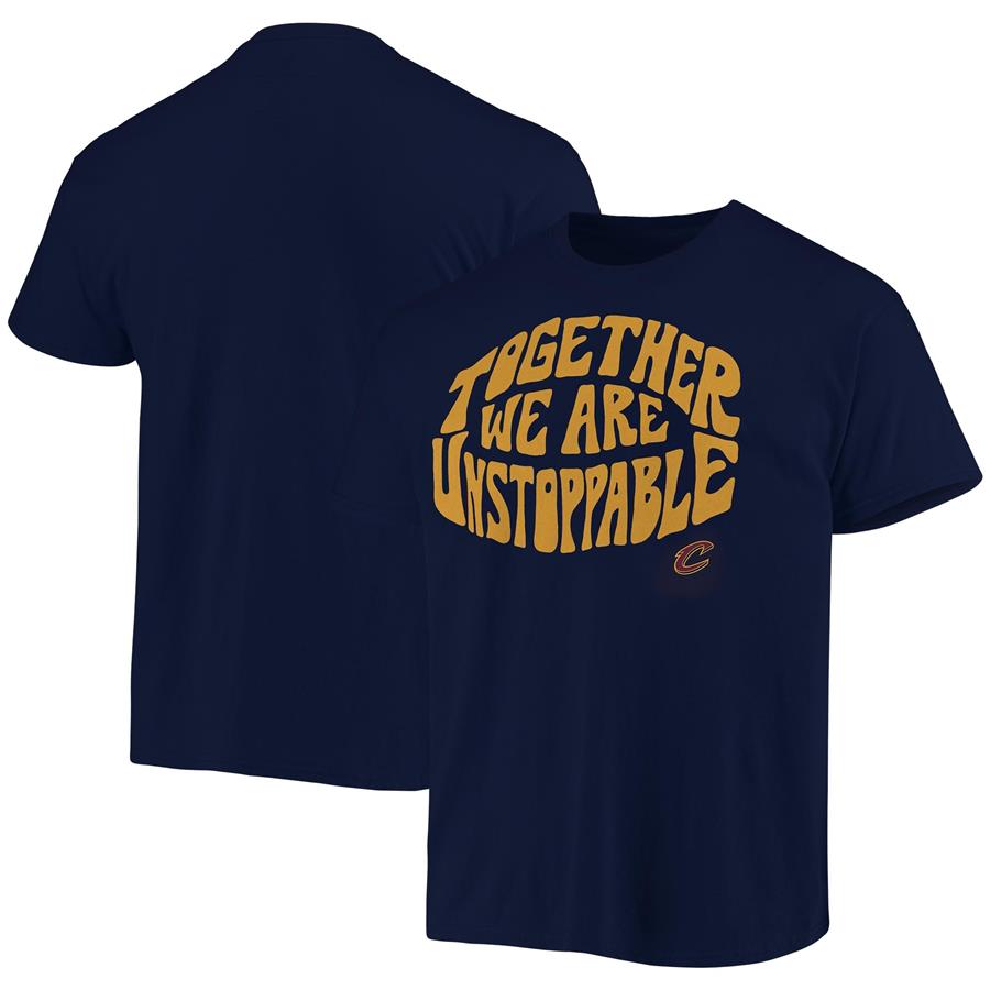 Cleveland Cavaliers Junk Food Positive Message Enzyme Washed T-Shirt - Navy