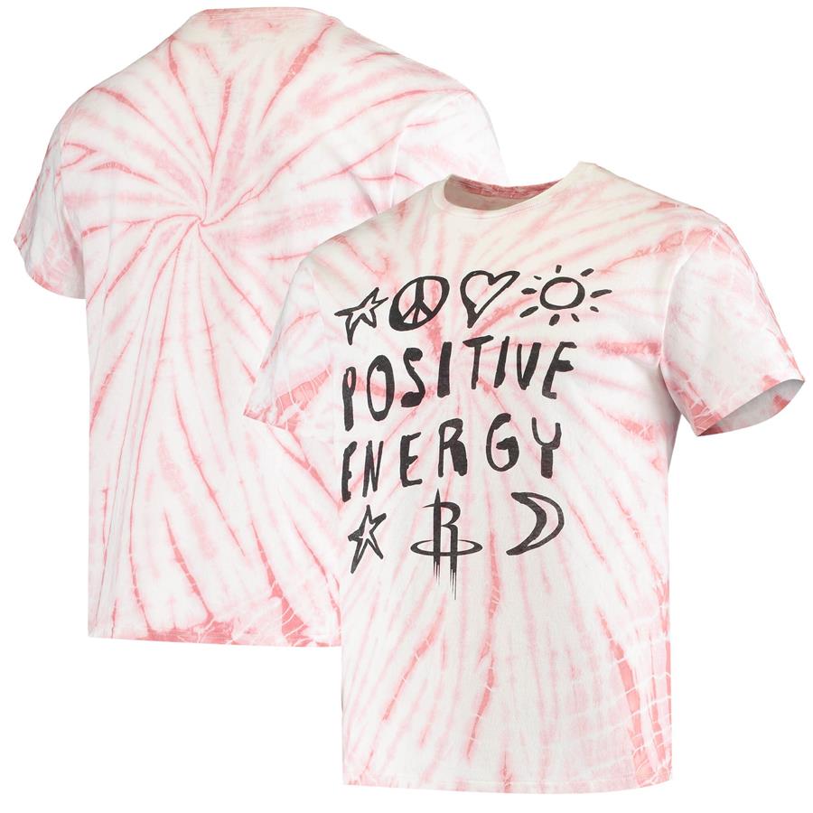 Houston Rockets Junk Food Positive Message Tie-Dye T-Shirt - Red