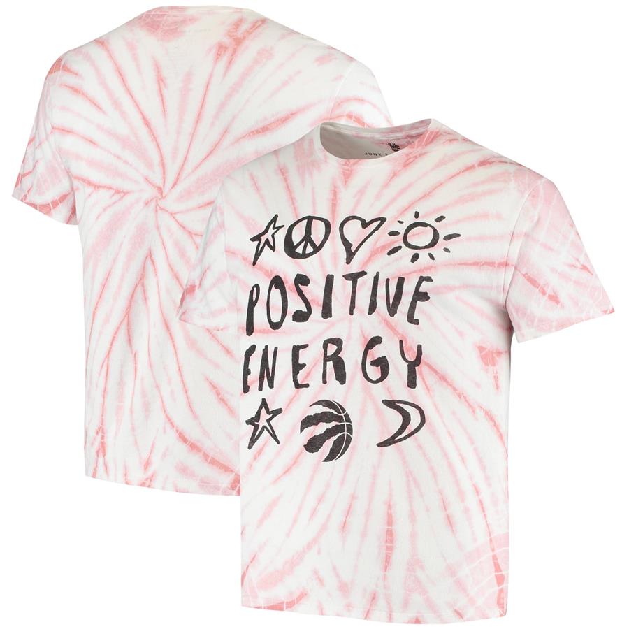 Toronto Raptors Junk Food Positive Message Tie-Dye T-Shirt - Red