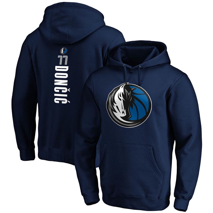 Luka Doncic Dallas Mavericks Fanatics Branded Playmaker Name & Number Pullover Hoodie - Navy