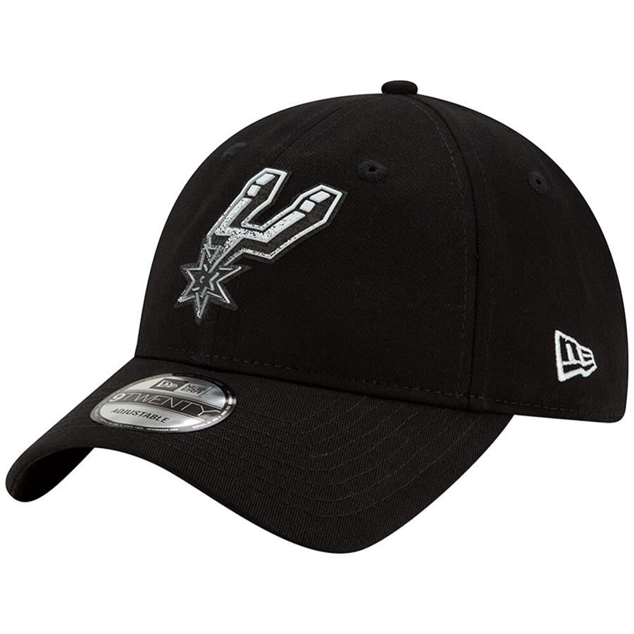San Antonio Spurs New Era Team Back Half 9TWENTY Adjustable Hat - Black